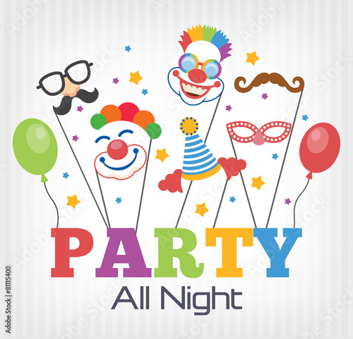 Vector party flat illustration