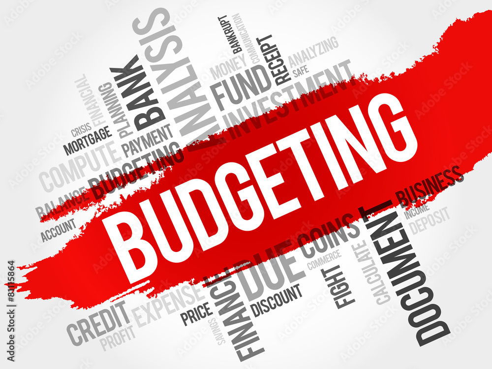 BUDGETING word cloud, business concept