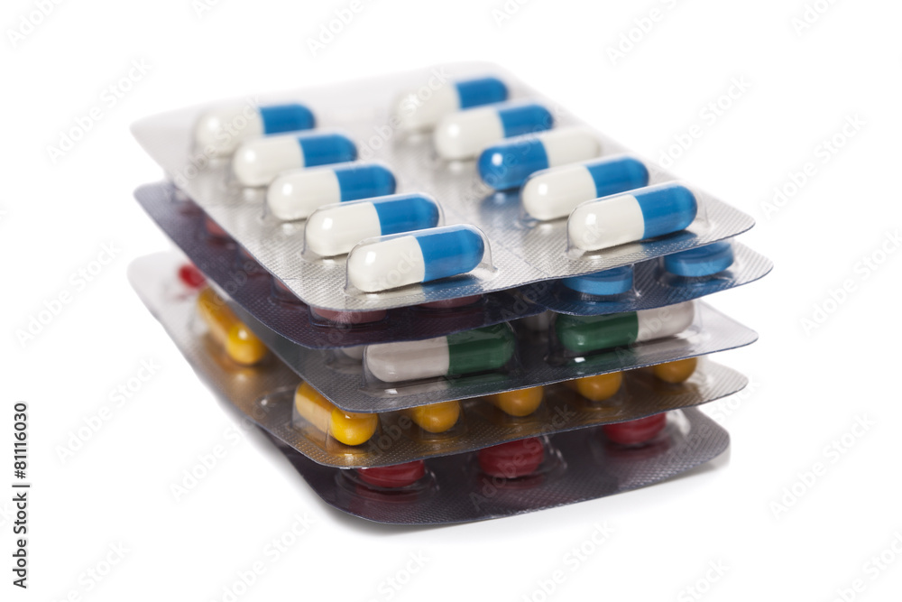 pills isolated on a white background pills isolated on a white background