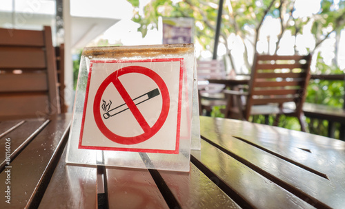 No smoking sign displayed