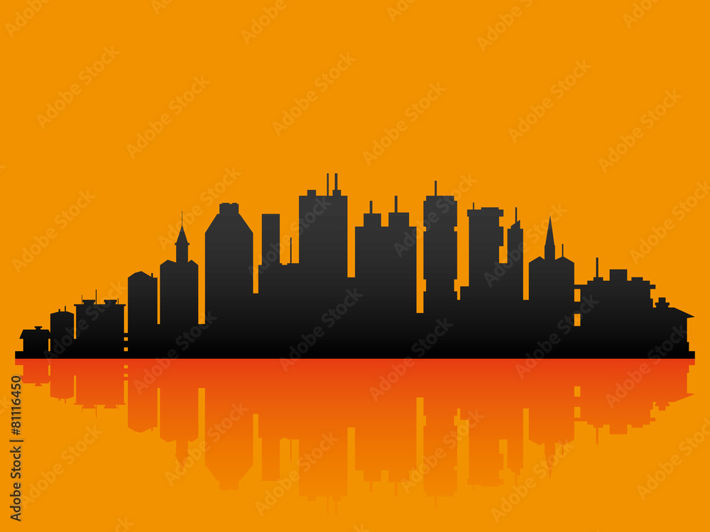 Fototapeta premium Vector illustration. City.