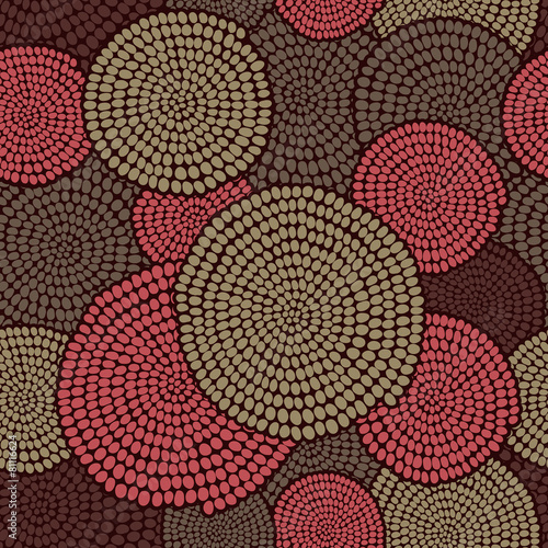 Traditional African Ornament with swirls Seamless vector pattern