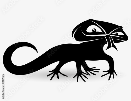 Vector sign. Lizard.