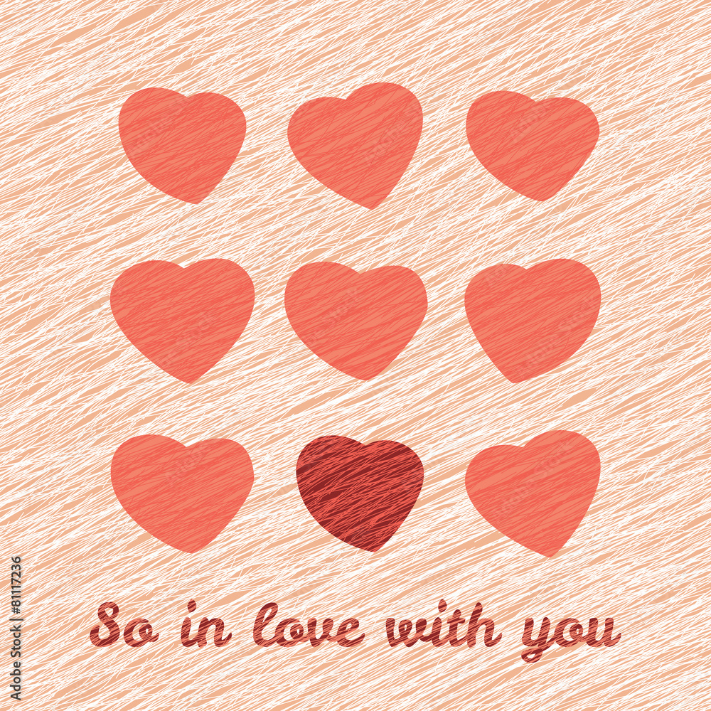 'So In Love with you' Happy Valentine's Day Romantic Card.