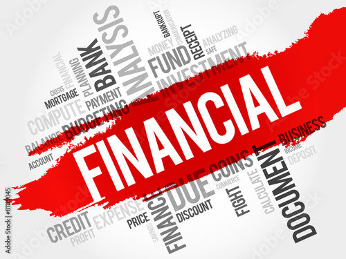 FINANCIAL word cloud, business concept