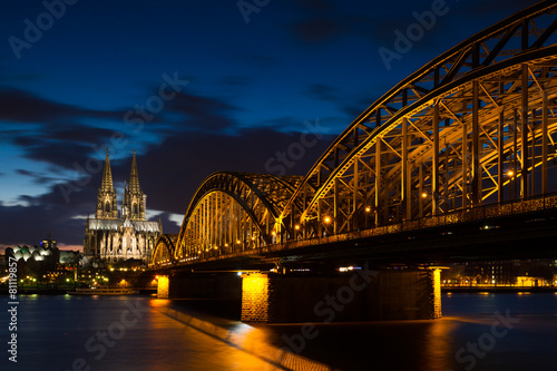 Cathedral of Cologne at twilight