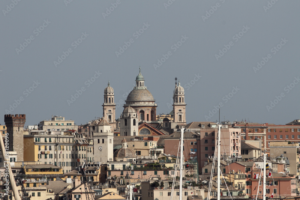 City and temple. Genoa, Italy