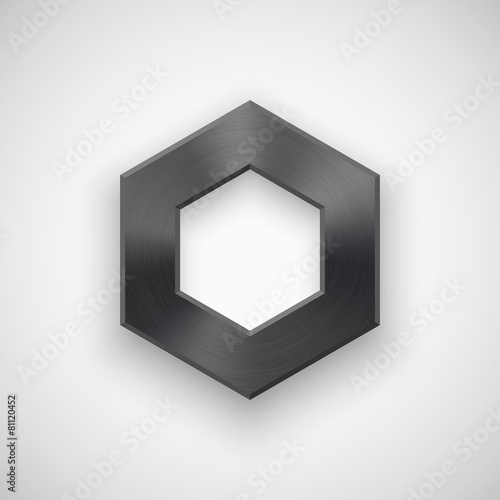 Black Abstract polygon Button Template