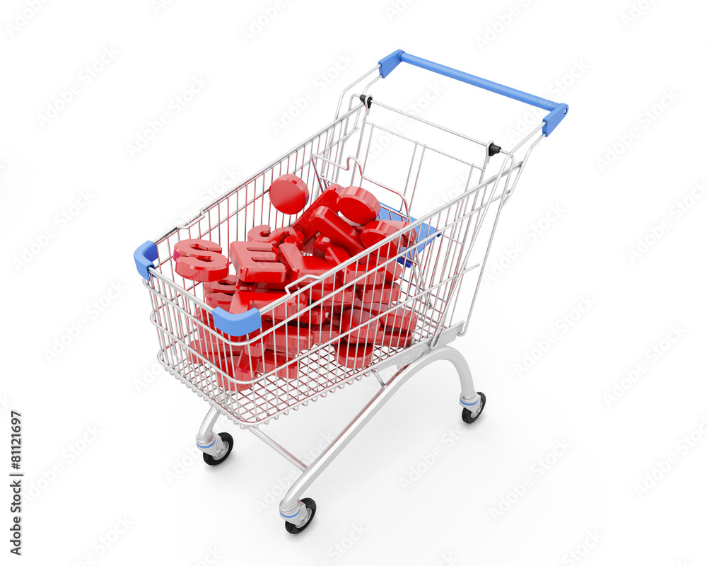 Trolley Discount on a white Trolley Discount on a white