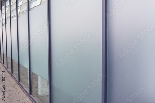 Matt gray facade outdoor close up