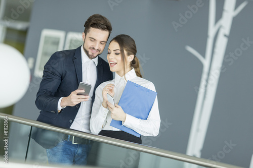 Young couple in the office
