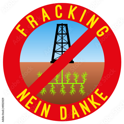 Fracking nein danke durchgestrichen