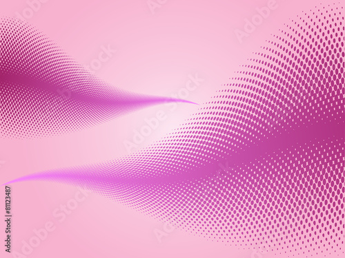 Beautiful modern violet waves with halftone effect