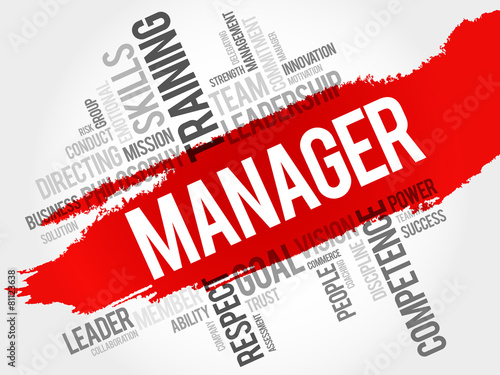 MANAGER word cloud, business concept