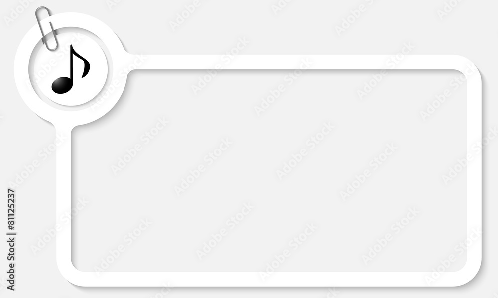 white frame for text and music icon white frame for text and music icon