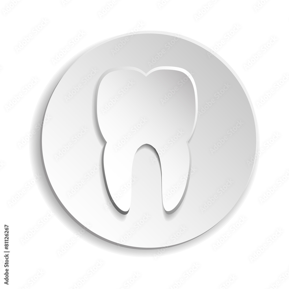 tooth in a circle. effect of application tooth in a circle. effect of application