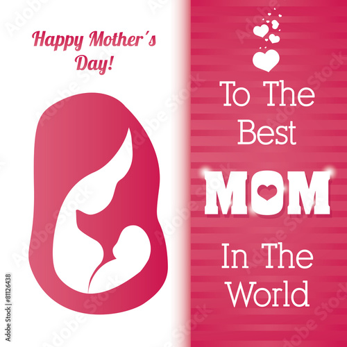 Happy mothers day card design.