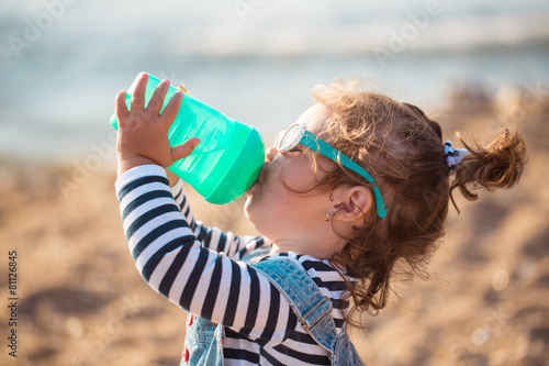 Little girl on the beach