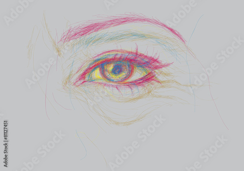 Eye in time / Expressive illustration of human ageing