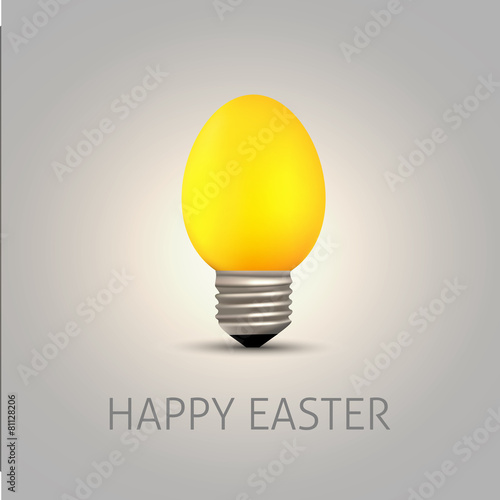 Easter gold egg with bulb thread - Vector illustration..