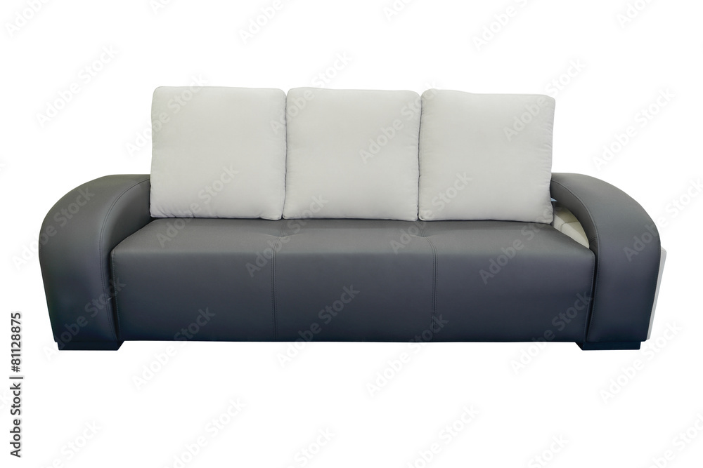 leather sofa isolated on a white background leather sofa isolated on a white background