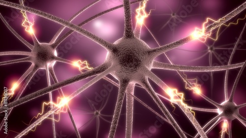 Photography Nerve Cell. 3D. Neurons