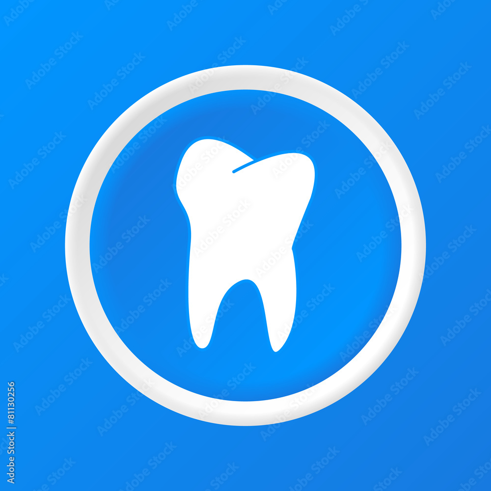 Tooth 3D Paper Icon Tooth 3D Paper Icon