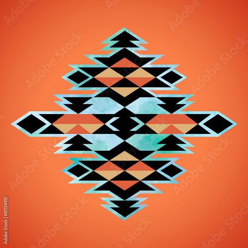 Navajo aztec textile inspiration pattern. Native american indian