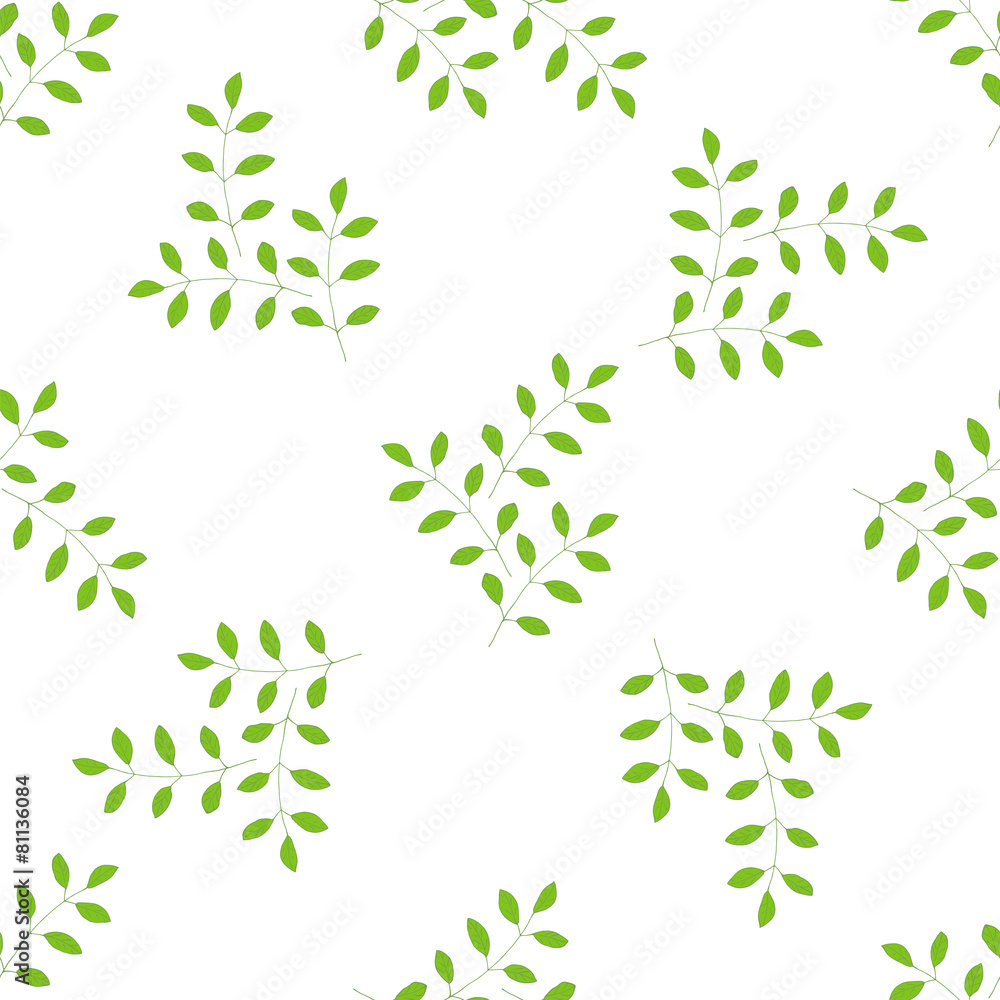 Sprig with leafs seamless pattern Sprig with leafs seamless pattern