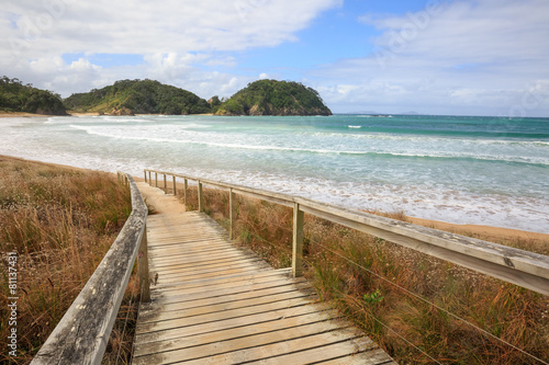 Beach entrance in New Zealand