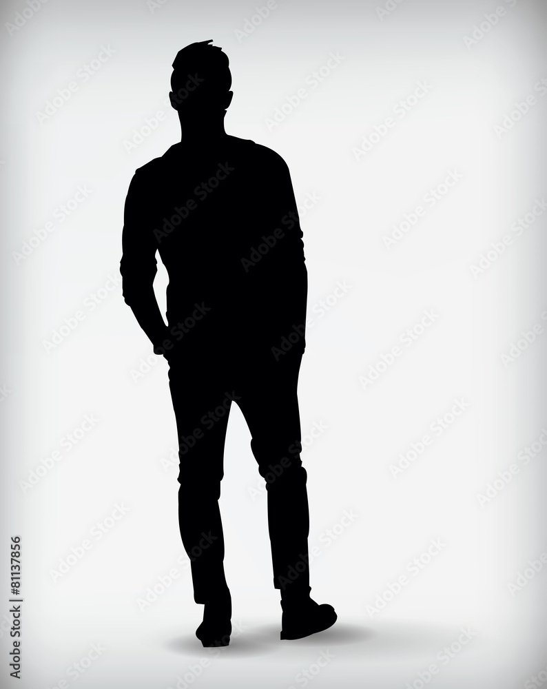 Black silhouette of a man vector illustration