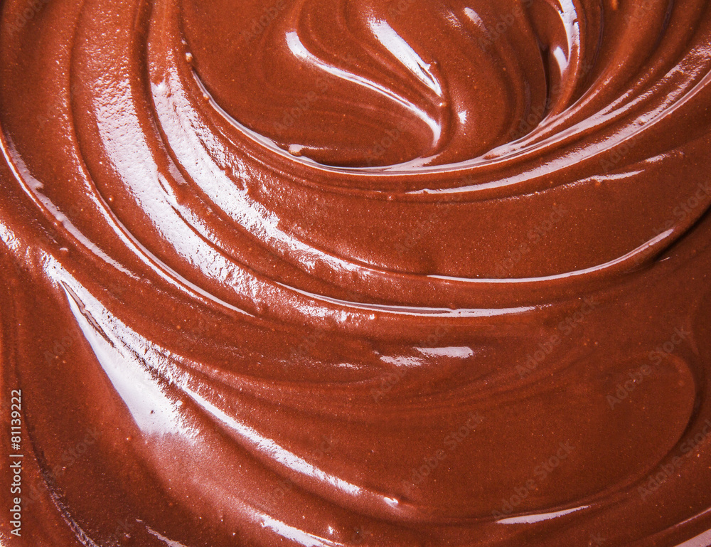 Liquid chocolate texture close up view Liquid chocolate texture close up view