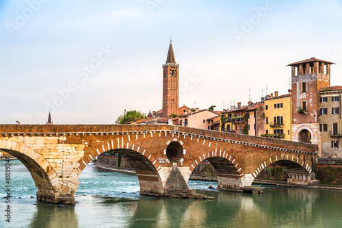 Bridge in Verona, Italy,