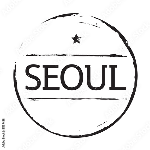 Black vector grunge stamp SEOUL