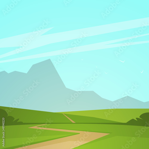 Cartoon Summer Landscape