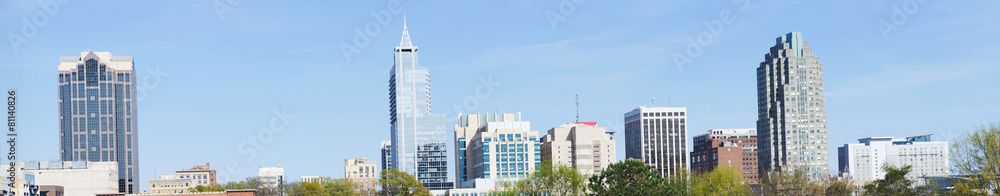 High resolution panorama of downtown Raleigh, NC