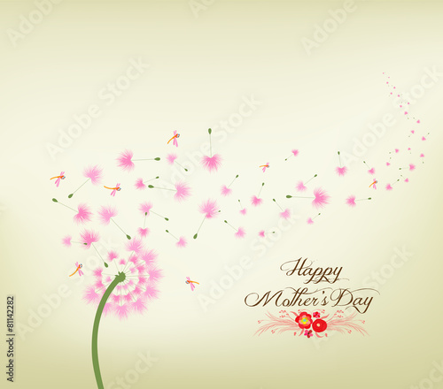 mothers day Blossom dandelions vintage