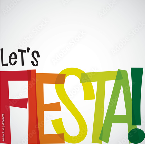Bright typographic Fiesta card in vector format.