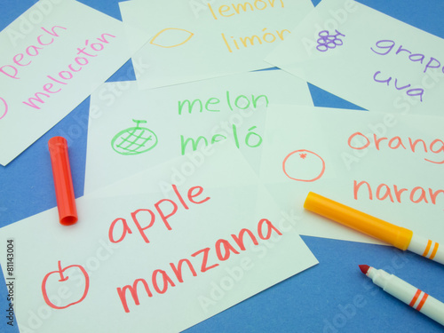 Making Language Flash Cards; Spanish