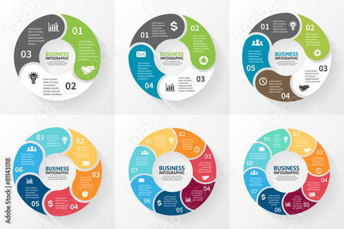 Vector circle infographic. Template for cycle diagram, graph