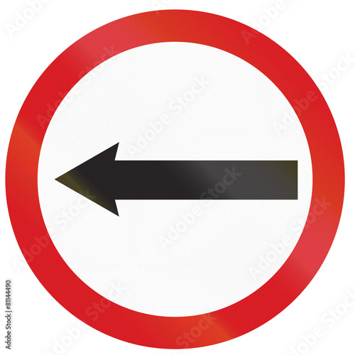 Argentinian sign restricting the driving direction to left Free Download Argentinian sign restricting the driving direction to left - GFXLoad