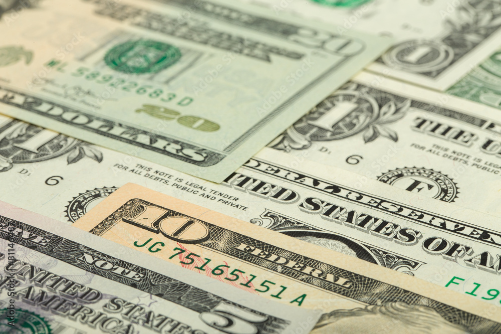 USA dollar money banknotes texture background USA dollar money banknotes texture background
