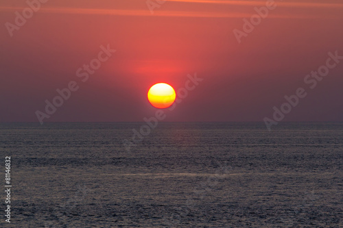 Silhouette sunset sky at Koh Lipe island  Thailand