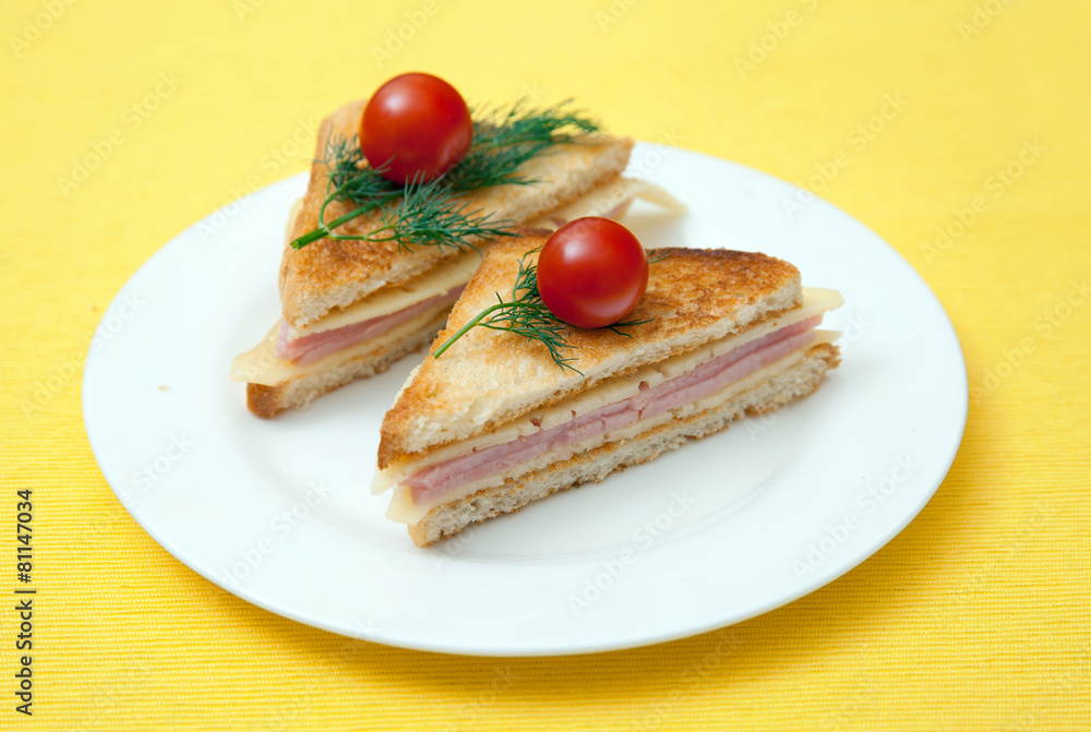 toast with cheese and ham toast with cheese and ham