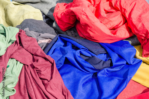 Clothes on a market stall