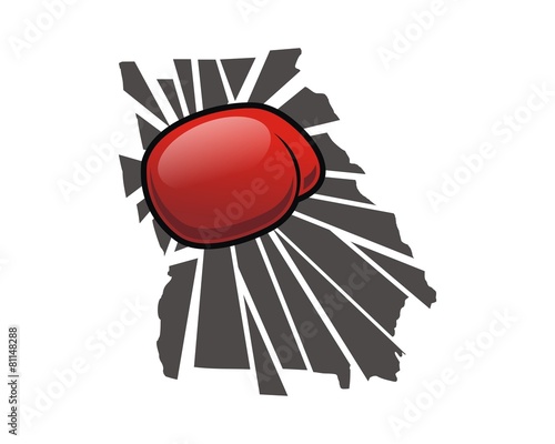 boxing gloves blow fist blow masculine image logo vector