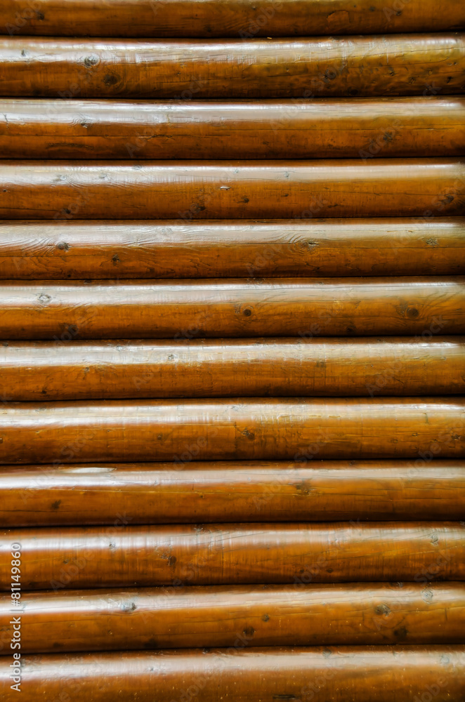 Wall of an old log house - Log house texture as a grunge background