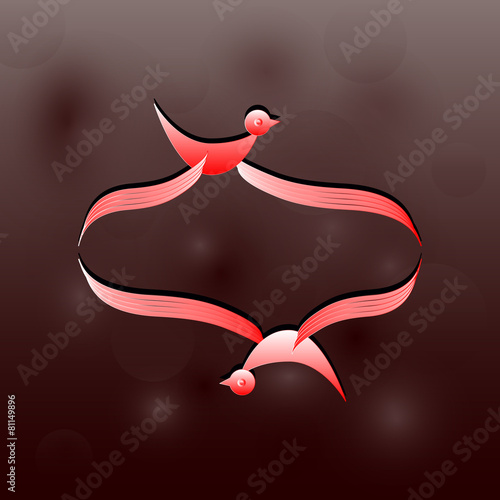 frame for logotype of company made from two birds