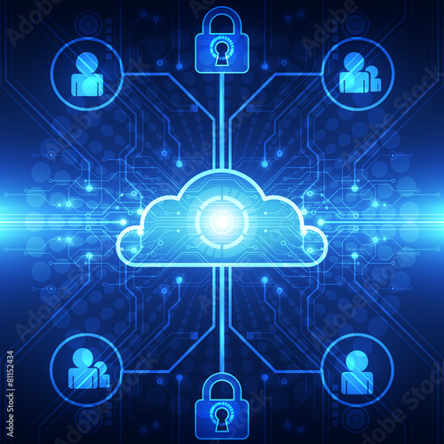 vector cloud technology concept background, illustration