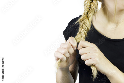 Fishtail braid hairstyle